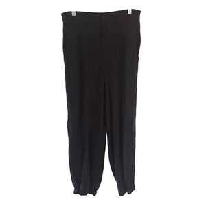 Anthropologie Womens Pants Black 8 Barrel Leg Bohemian Grunge Peasant City Comfy